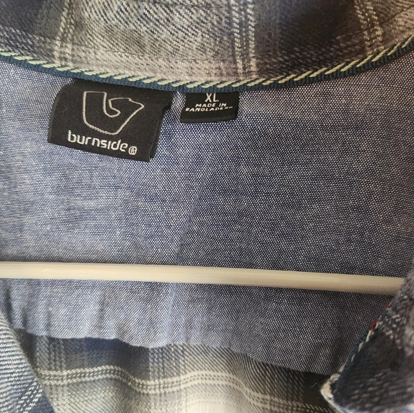 Burnside Navy and White Checkered Shirt - Picture 2 of 3